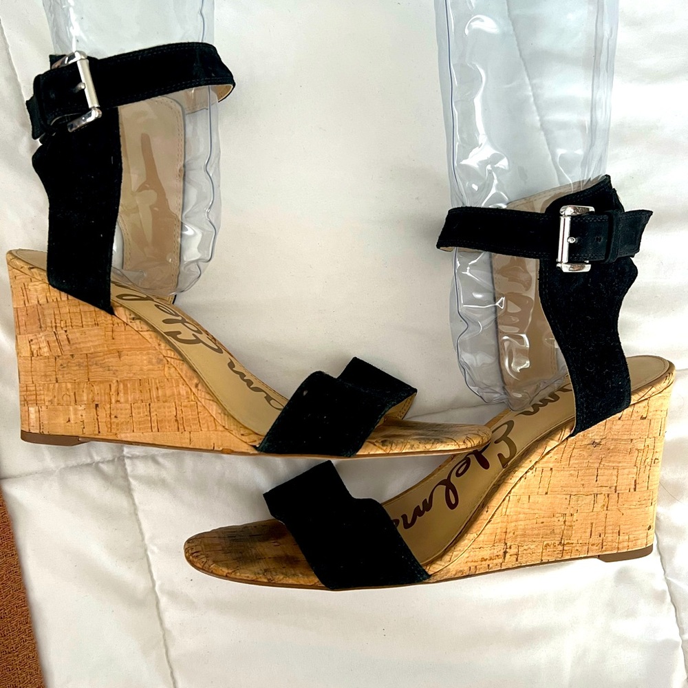 Sam Edelman Black wedge sandals – size 10